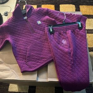 Carhartt Kids Quilted Purple Jogger Set